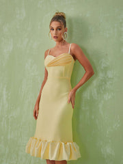 Spaghetti-Midi-Bandagekleid