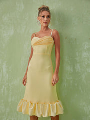 Spaghetti-Midi-Bandagekleid