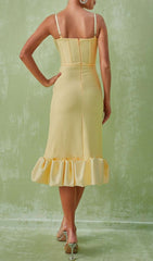 Spaghetti-Midi-Bandagekleid