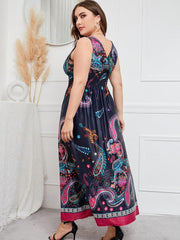 Vestidos largos adelgazantes con escote en V profundo