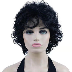 Short curly hair wig