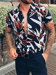 Camisa casual de manga corta estampada