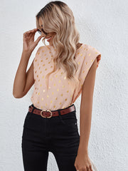 Elegant Polka Dot Sleeveless Top