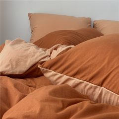 Duo Pillowcases - Burnt Orange + Peach