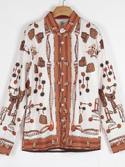 Camisa de manga larga retro de moda