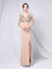 Velvet sexy split dress