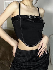 Schmales Street Fashion Sling-Tanktop mit Rückenausschnitt