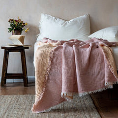 Manta ligera de algodón - Rosa