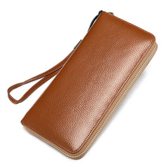 Retro Damen Rindsleder große Kapazität lange Brieftasche