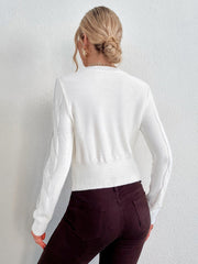 Kurzer gestreifter Pullover