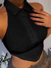 Lapel Casual Simple Slim Slim Backless Small Vest