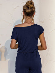 Conjunto casual de verano de dos piezas estilo slim.