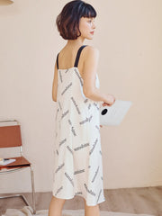 Camisón de casa sin mangas con letras