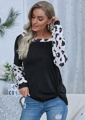 Top con hombros descubiertos y estampado de leopardo