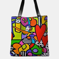 Double-sided color printing women's bag