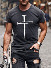 Sport-T-Shirt mit Kreuz-Print