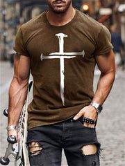 Sport-T-Shirt mit Kreuz-Print