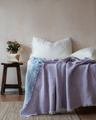 Light Weight Cotton Blanket - Purple
