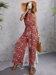 Printed Straight-leg Jumpsuit