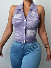 Chaleco de encaje sexy y revelador con tiras para soltero y cuello colgante