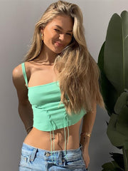 Summer Braided Decorative Square Neck Suspender