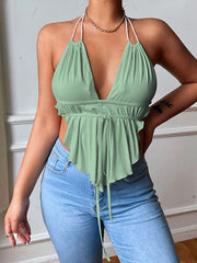 Temperament Strapless Backless Vest