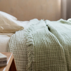Light Weight Cotton Blanket - Green