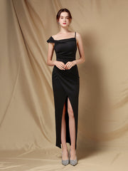 Schlankes Bankett-Abendkleid mit Linie an den Schultern