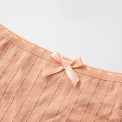 Conjunto de 5 bragas con lazo decorativo de canalé