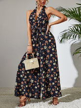 Jumpsuit mit Hosenträger-Print