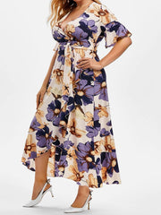 Vestido irregular con estampado bohemio informal