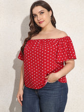 Camiseta roja de manga corta de gran tamaño