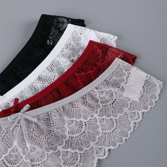 Conjunto de 4 piezas de encaje con espalda en T