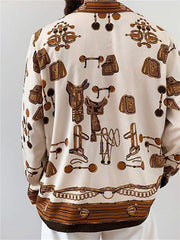 Camisa de manga larga retro de moda