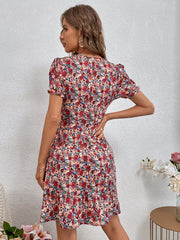 Falda con volantes de cintura alta