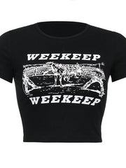 Lässiges T-Shirt mit Straßendruck