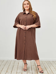 Camisa étnica de cuello en V y manga larga de un solo pecho