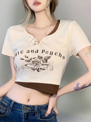 T-Shirt mit Buchstaben-Print