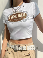 Crop-Top mit Rundhalsausschnitt und Monogramm-Pullover