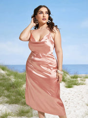 Vestido de tirantes de color liso