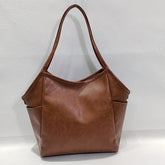 Bolsos de hombro retro de piel con cera de aceite de gran capacidad