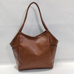 Retro oil wax leather large capacity shoulder bags