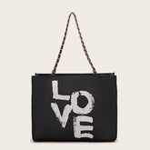 Korean version of the large-capacity fashion casual simple tote bag
