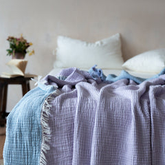 Light Weight Cotton Blanket - Purple