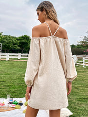 Suspender Long Sleeve Dress