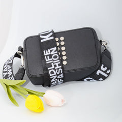 Retro letters wide shoulder strap  handbags