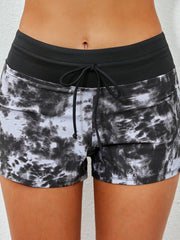 Contrast Binding Drawstring Swimming Panty