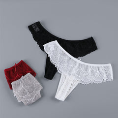 Conjunto de 4 piezas de encaje con espalda en T