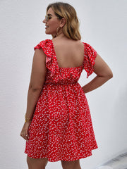 Vestido casual de lunares sin mangas y sin espalda