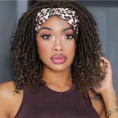 Hairband ladies short curly hair wig